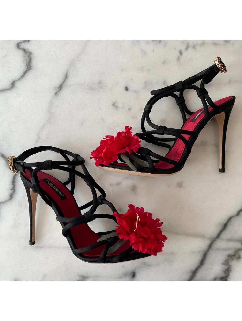 Dolce & Gabbana Black and Red Heels - Picture 5 of 9